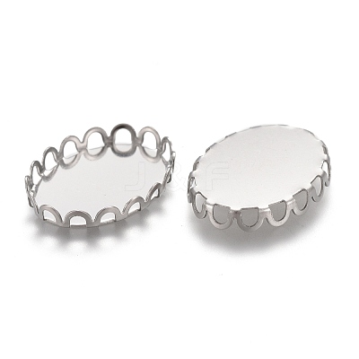 Tarnish Resistant 304 Stainless Steel Cabochon Settings STAS-P249-13A-P-1
