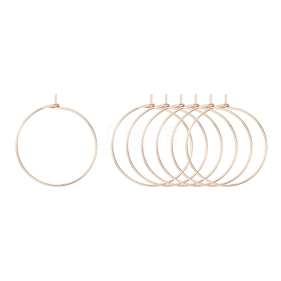 Ion Plating(IP) 316L Surgical Stainless Steel Hoop Earring Findings STAS-D164-01RG-1