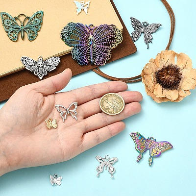 10Pcs 10 Styles Alloy Pendants FIND-YW0011-06-1