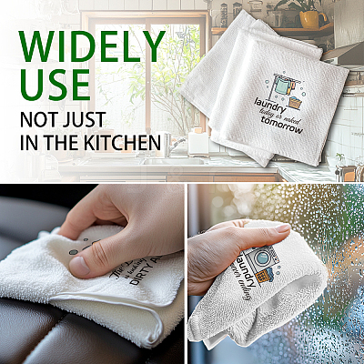 4Pcs 4 Styles Microfiber Cleaning Cloth AJEW-WH0645-005-1