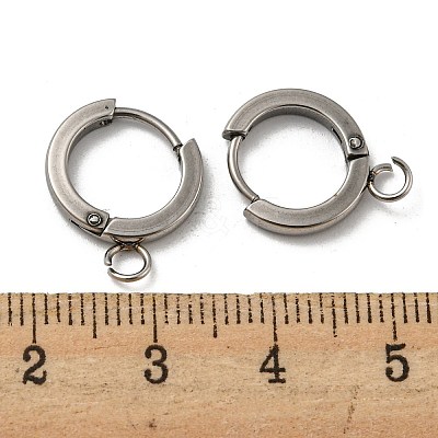 Tarnish Resistant 201 Stainless Steel Huggie Hoop Earrings Findings STAS-A167-01F-P-1