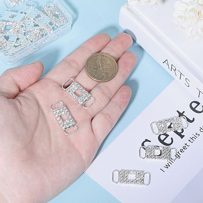 20Pcs Alloy Crystal Glass Rhinestone Connector Charms FIND-CA0009-23A-1