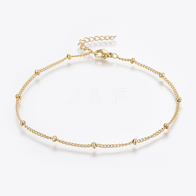 304 Stainless Steel Anklets X-AJEW-H013-04G-1