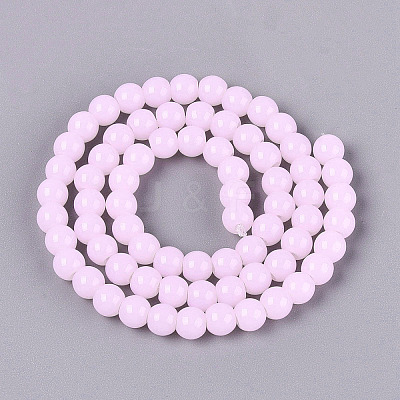 Imitation Jade Glass Beads Strands GLAA-T032-J6mm-04-1