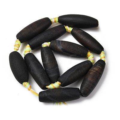 Natural Banded Agate Beads Strands G-B177-A01-01-1