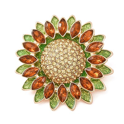 Alloy & Rhinestone Lapel Pin Brooches RB-CBA1388-01G-1