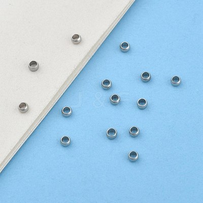 Non-Tarnish 304 Stainless Steel Crimp Beads X-STAS-R065-31-1