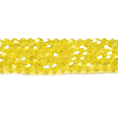 Transparent Electroplate Glass Beads Strands GLAA-F029-2mm-A21-1