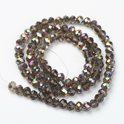 Electroplate Transparent Glass Beads Strands EGLA-A034-T4mm-R15-1