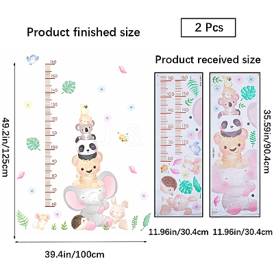 PVC Height Growth Chart Wall Sticker DIY-WH0013-68-1