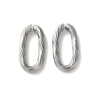 304 Stainless Steel Textured Oval Quick Link Connectors STAS-S172-05P-1