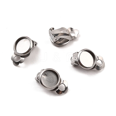 Non-Tarnish 316 Stainless Steel Clip-on Earring Findings X-STAS-I187-02B-P-1
