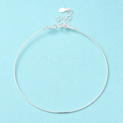 925 Sterling Silver Bangles BJEW-G681-01A-S-1