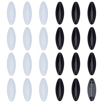 48Pcs Resin Safety Pin Brooches JEWB-OC0001-11A-1