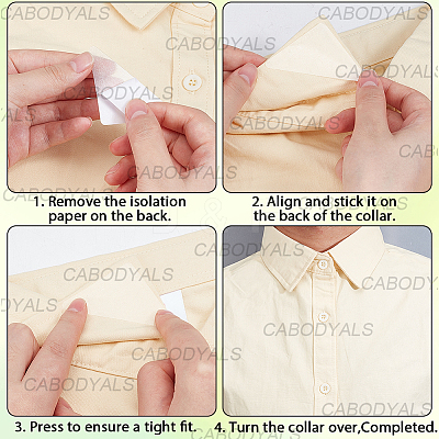 250Pcs PVC Shirt Collar Shaping Sticker AJEW-CY0002-33-1