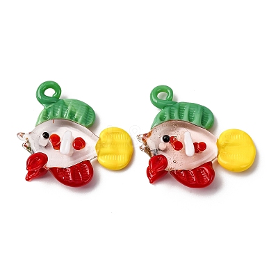 Handmade Lampwork Pendants LAMP-Z013-01B-1