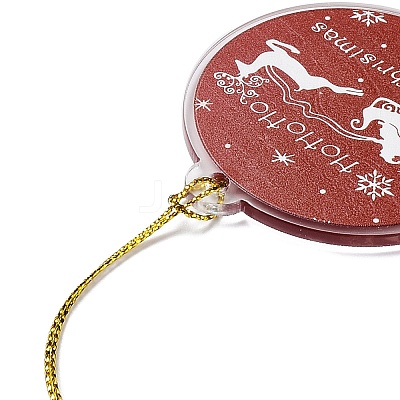 Christmas Theme Acrylic Pendant Decoration HJEW-G021-01D-1
