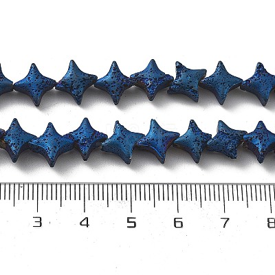 Electroplated Natural Lava Rock Beads Strands G-A251-C01-01H-1
