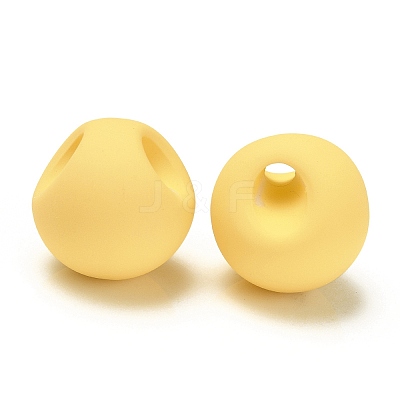 Rubberized Acrylic Beads OACR-G012-05B-1