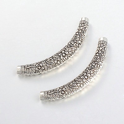 Tibetan Style Alloy Curved Tube Beads PALLOY-J504-03AS-1