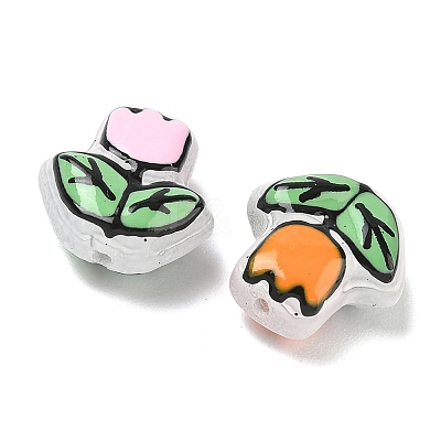 Transparent Glass Enamel Beads LAMP-C023-01-1