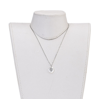 Brass Real Platinum Plated Cable Chains Pendant Necklaces NJEW-JN02259-05-1