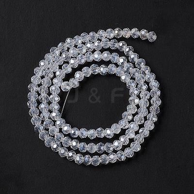Crystal Glass Rondelle Beads Strands LS-EGLA-F049C-03-1