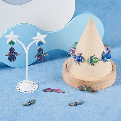 56Pcs 7 Style Rack Plating Alloy Bead FIND-CW0001-24-1