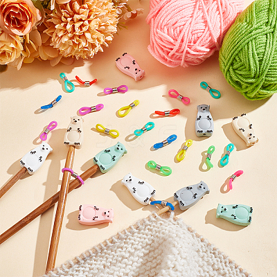 Polar Bear Silicone Knitting Needle Stoppers SIL-NB0001-25-1