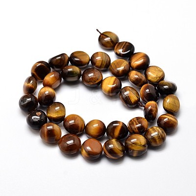 Natural Tiger Eye Nuggets Beads Strands X-G-J336-03-1