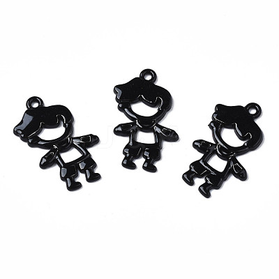 Spray Painted Alloy Pendants PALLOY-T077-165-1