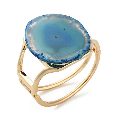 Rack Plating Brass with Natural Agate RJEW-Q809-01B-1