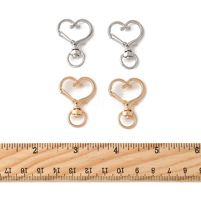 40Pcs 2 Colors Alloy Swivel Snap Hook Clasps FIND-FS0004-73B-1