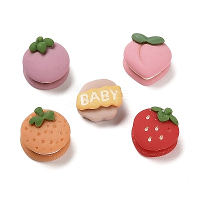 Opaque Resin Decoden Cabochons RESI-E052-02-1