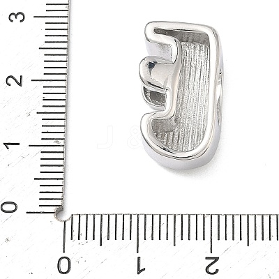 Brass Initial Beads KK-B167-27P-01E-1