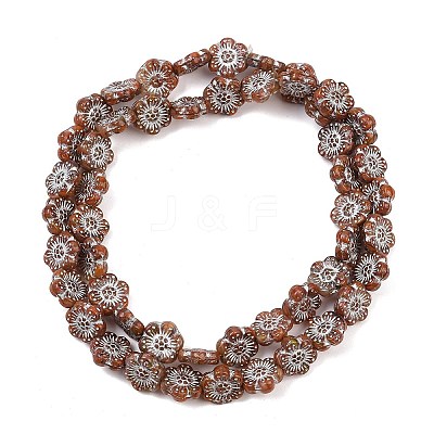 Czech Pressed Glass Beads GLAA-I061-32B-1
