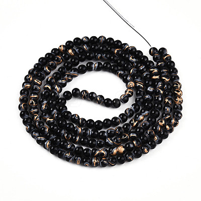 Baking Paint Glass Beads Strands DGLA-N010-6mm-M-1