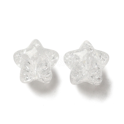Transparent Crackle Acrylic Beads OACR-L013-012-1