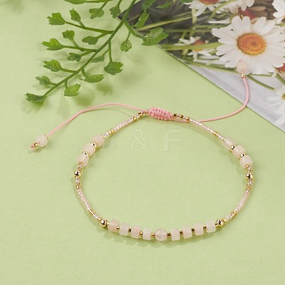 Adjustable Nylon Thread Braided Bead Bracelets BJEW-JB05504-02-1