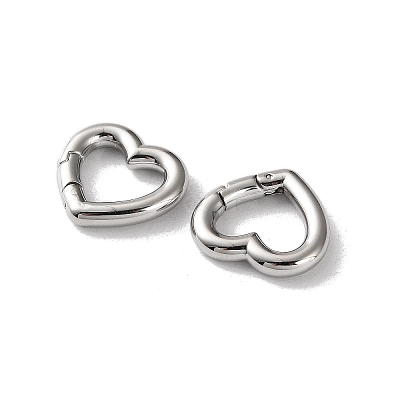 304 Stainless Steel Spring Gate Clasps X-STAS-A193-03P-1