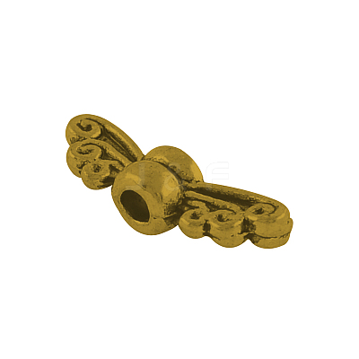 Tibetan Style Alloy Fairy Wing Beads TIBEB-6007-AG-LF-1