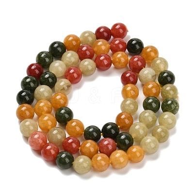Natural White Jade Beads Strands G-Z097-A01-6mm-B-1
