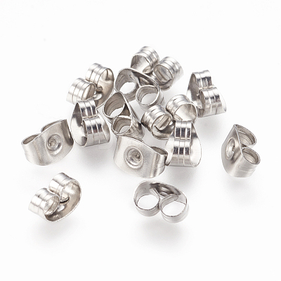 Non-Tarnish 316 Surgical Stainless Steel Ear Nuts STAS-Q037-1-A-1