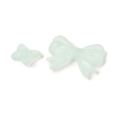 Frosted Transparent Acrylic Beads OACR-U006-03C-1