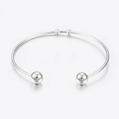 Tarnish Resistant 304 Stainless Steel Cuff Bangles BJEW-K187-02P-1