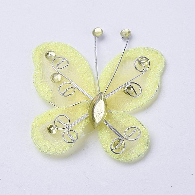 Polyester Butterfly Decoration DIY-WH0018-03D-1