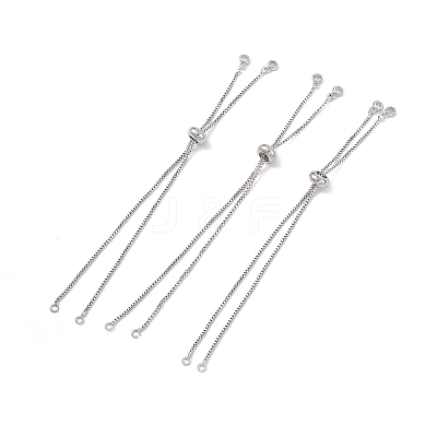 Brass Box Chains Slider Bracelet Makings KK-E068-VD012-1-1