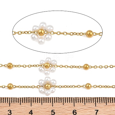 ABS Plastic Imitation Pearl Beaded Chains SA-CBAD321-01A-1