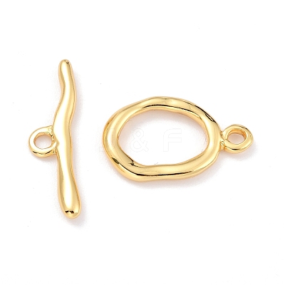 Rack Plating Brass Toggle Clasps X-KK-B036-01G-1