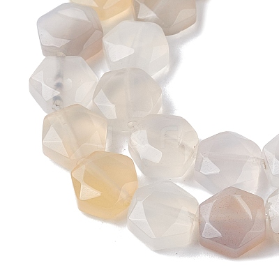 Natural White Agate Beads Strands G-K359-C07-01-1